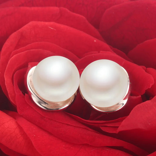 925 Sterling Silver AAAA Freshwater Pearl Stud Earrings