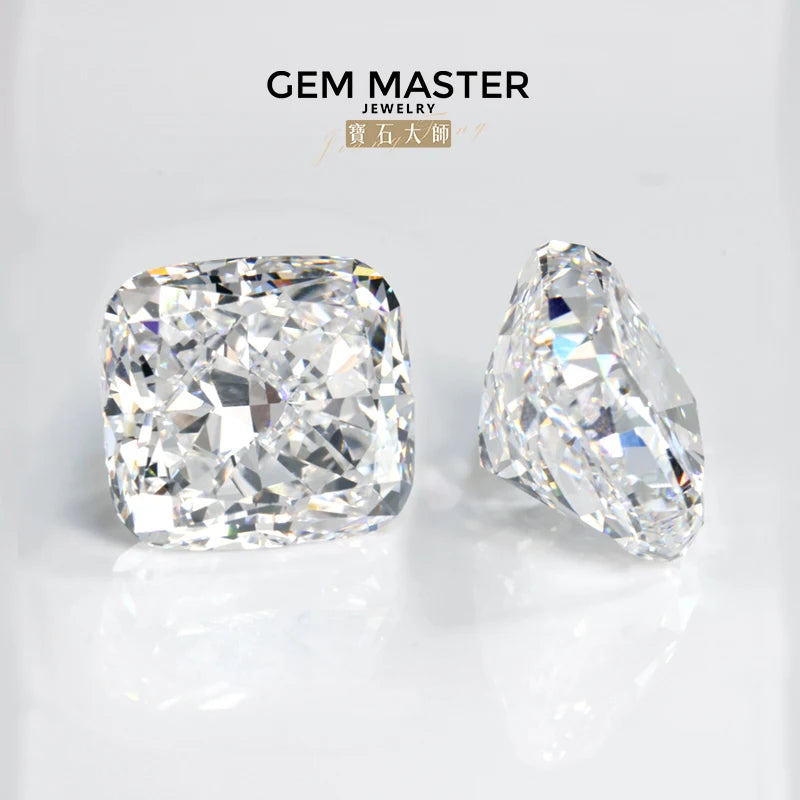 Cushion cut Lab grown diamonds including a GIA IGI certificate 
Colour: D E F 
Clarity: VVS
Sizes: 0.5ct 1ct
Cut: Excellent cut