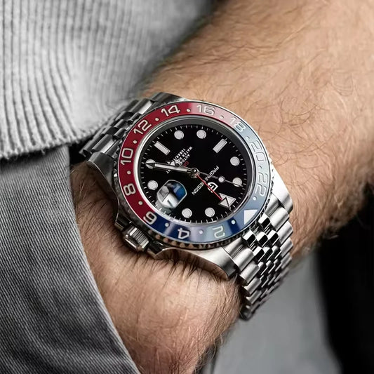 PAGANI DESIGN PD-1662 GMT Automatic Mens Watch - Sapphire Glass 100M