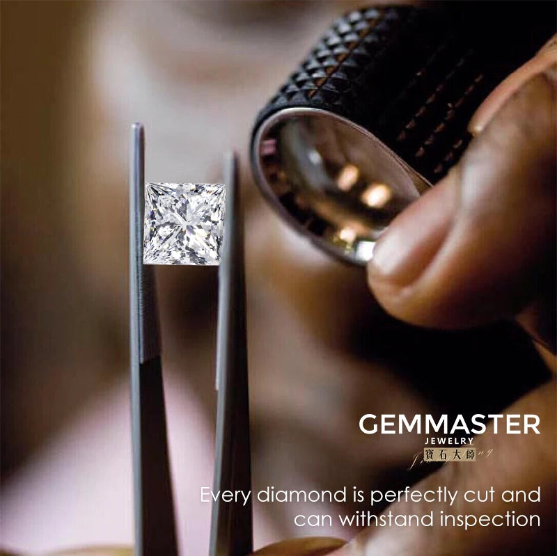 Princess Lab grown diamonds including a GIA IGI certificate 
Colour: D E F G 
Clarity: VVS VS 
Sizes: 0.5ct 1ct 2ct