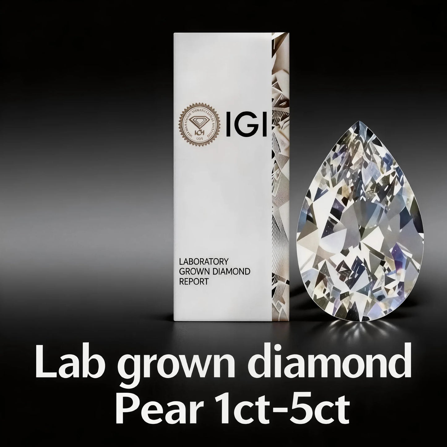 Pear cut Lab grown diamonds including a GIA IGI certificate 
Colour: D E F
Clarity: VS VVS
Sizes: 0.5ct 3ct
Cut: Excellent cut