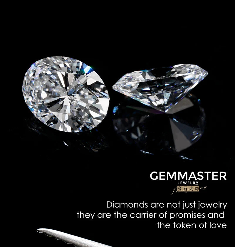 Oval Cut Lab grown diamonds including a GIA IGI certificate 
Colour: D E F G 
Clarity: VVS
Sizes: 1ct 3ct 5ct
Cut: Excellent cut