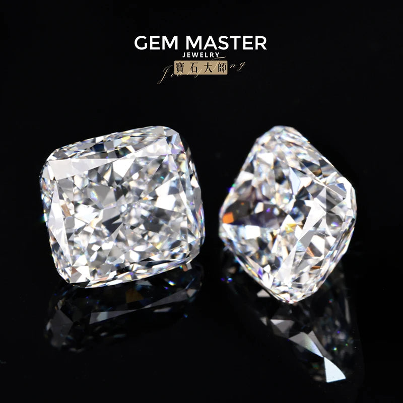 Cushion cut Lab grown diamonds including a GIA IGI certificate 
Colour: D E F 
Clarity: VVS
Sizes: 0.5ct 1ct
Cut: Excellent cut